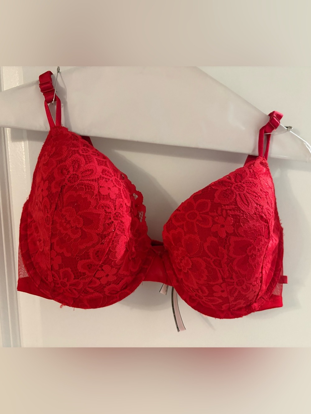 Victoria's Secret Red Lace Push-Up Bra